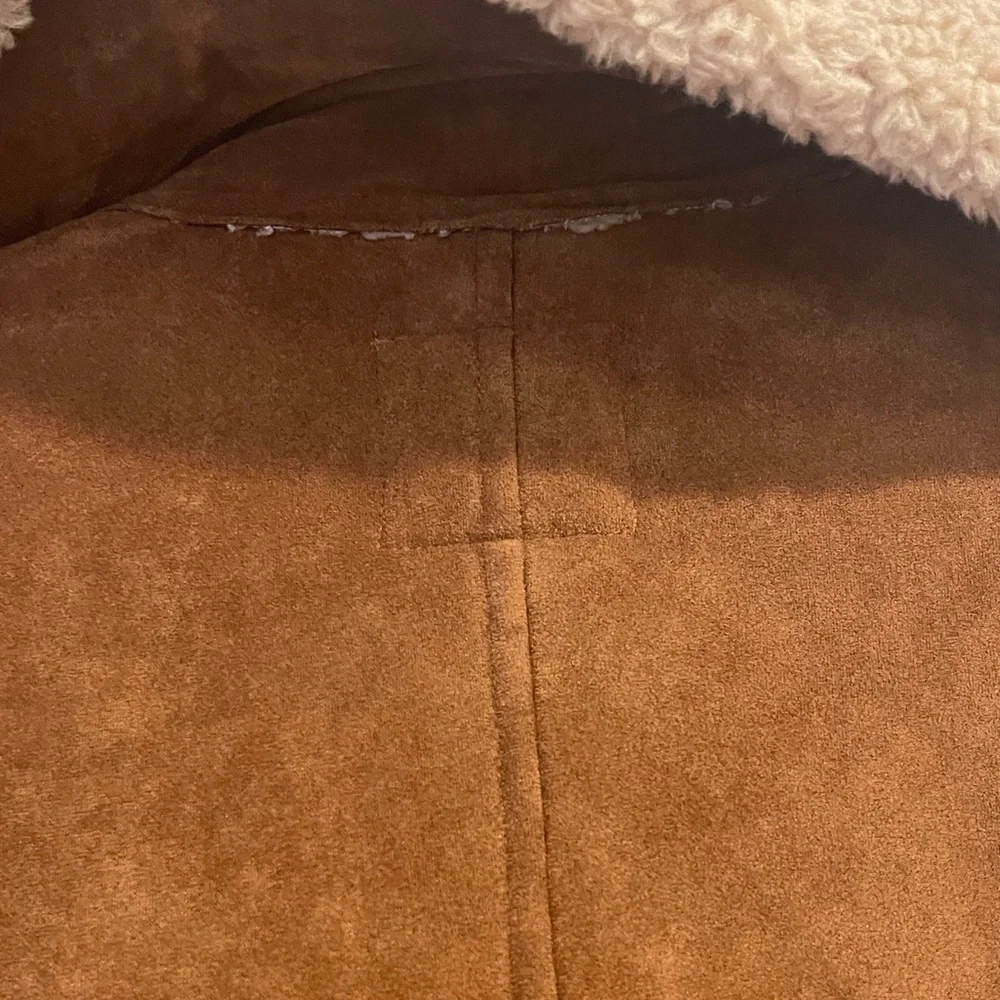 Avec Les Filles Faux Shearling Trench Coat size XS - Picture 10 of 13